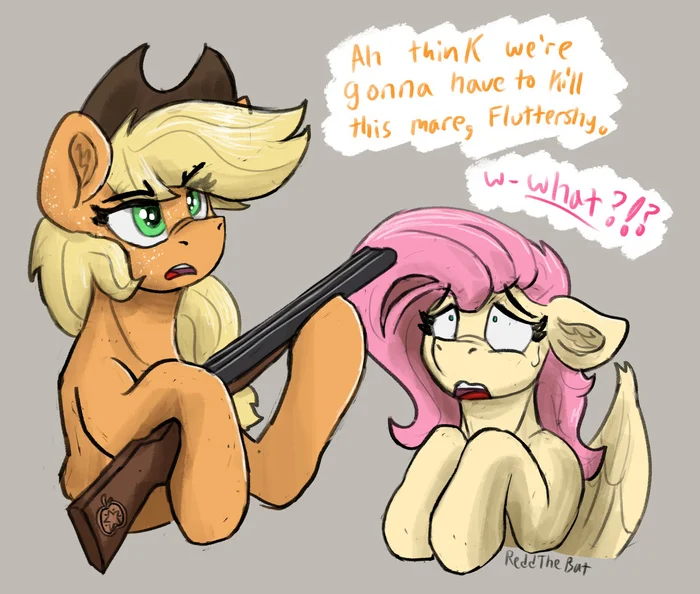 Don't break your legs next to AJ - My little pony, Applejack, Fluttershy