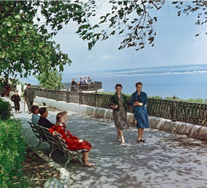 Набережная реки Волги. Ульяновск, 1960 год
