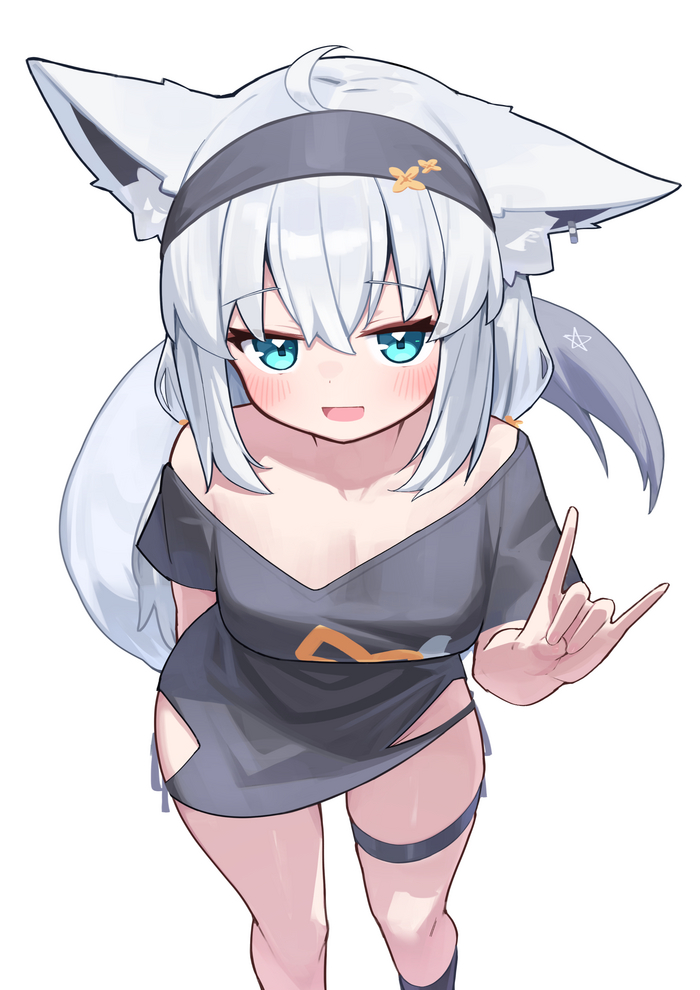 Fubuki Anime Art, , Virtual YouTuber, Hololive, Shirakami Fubuki, Deaver, Animal Ears, 