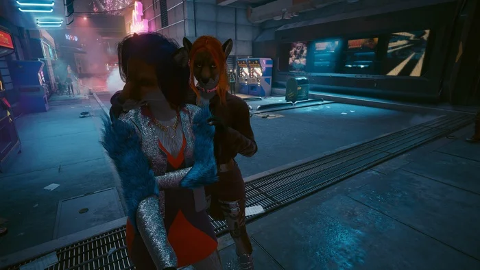 Furries in Cyberpunk 2077 #21 Foxy V Biosculpted Exotics Mod + Biosculpted Exotics Retexture and Fixes - My, Furry, Cyberpunk 2077, Screenshot, Fashion, Longpost, Fox, Furry fox