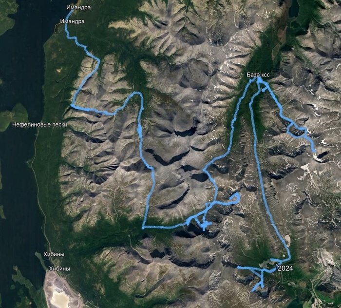 Фактический маршрут похода