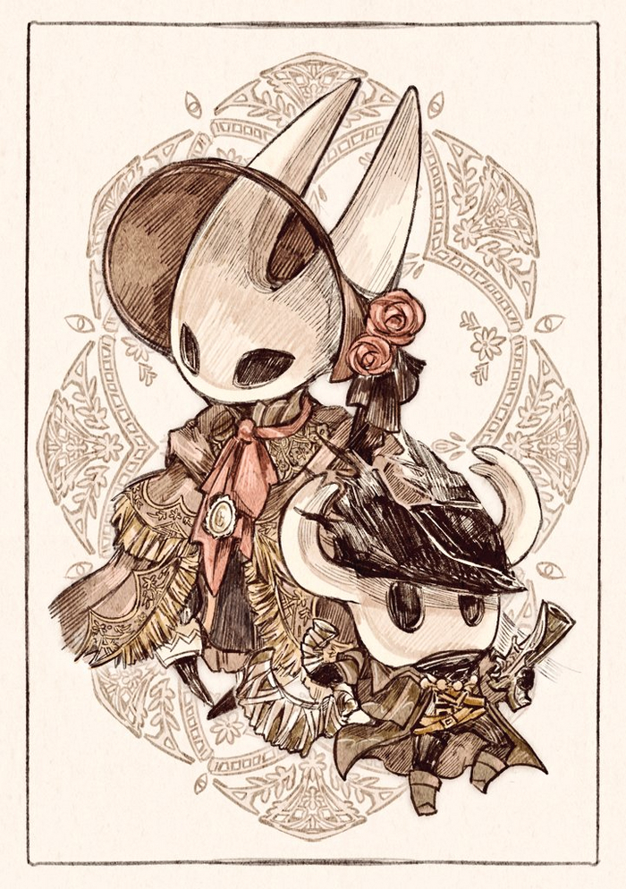 Hollowborne , , Bloodborne, Hollow Knight, Hornet, Plain Doll