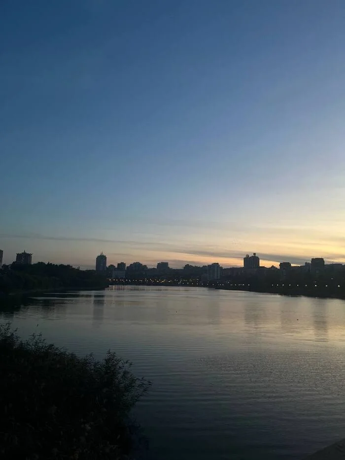 Good night Donetsk - My, Donetsk, DPR, Goodnight, Longpost, Sunset, The photo