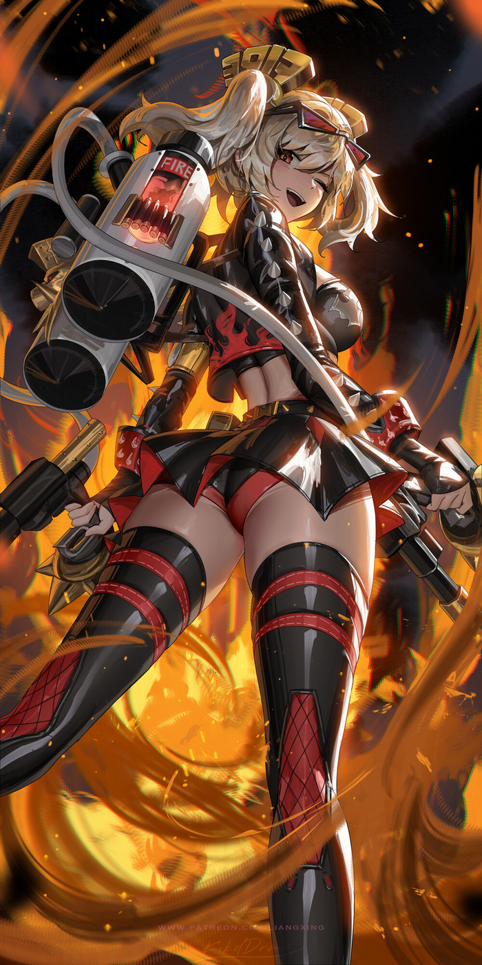 Burnice White Anime Art, , , Zenless Zone Zero, Burnice White (zzz), Liang Xing