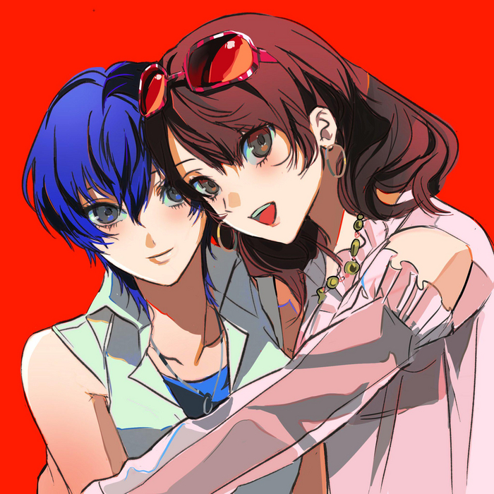      , , Anime Art, Persona, Persona 4, Naoto Shirogane, Kujikawa Rise, , Game Art,   