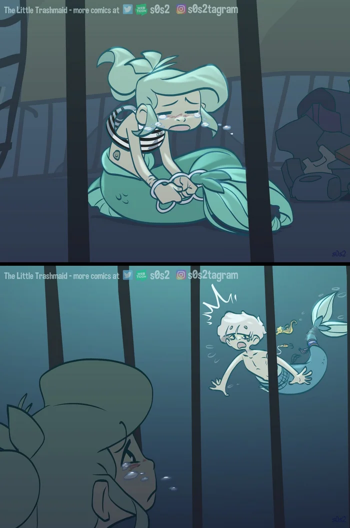 Continuation of the post Stuck - Comics, S0s2, The Little Trashmaid, Mermaid, Longpost, Reply to post