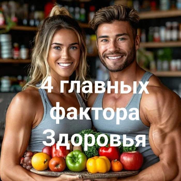 4 главных фактора Здоровья - Моё, Здоровье, Спорт, Еда, Питание, Сон, Прогулка, Привычки, ЗОЖ, Бег, Тренировка, Пресс, Жизнь, Совет, Рекомендации, Энергия, Тренажерный зал, Диета, Мотивация, Длиннопост