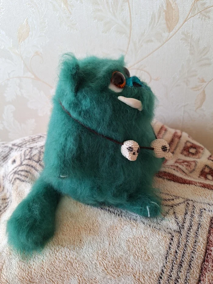 OrKoT - My, With your own hands, Knitted toys, Crochet, Amigurumi, Needlework without process, cat, Orcs, Scull, Longpost