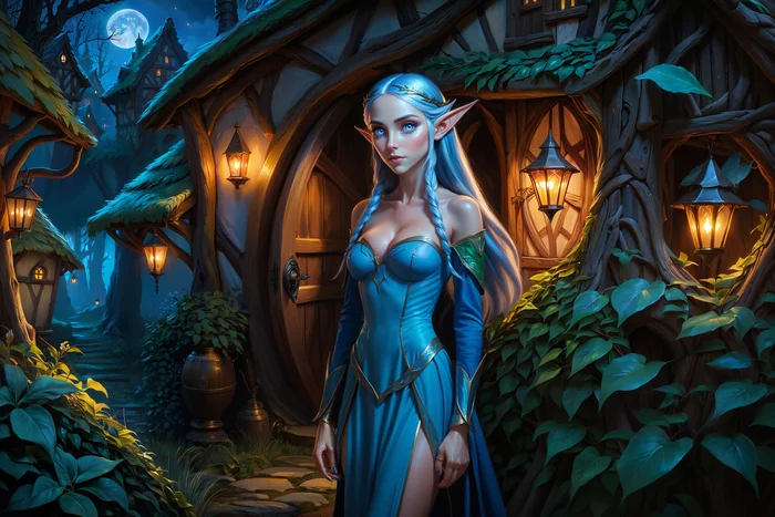 Elf Eleniel | Stable Diffusion | Ai | SDXL - My, Hunter, Stable diffusion, Art, Longpost, Нейронные сети, Neural network art, Game art, 2D, Desktop wallpaper, Elves