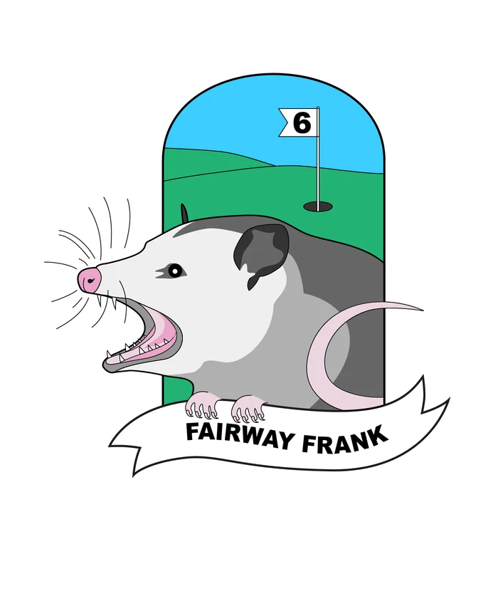 Fairway Frank или Траншейный Фрэнк - Моё, Парки и зоны отдыха (сериал), Опоссум, Фрэнк, Иллюстрации, Векторная графика