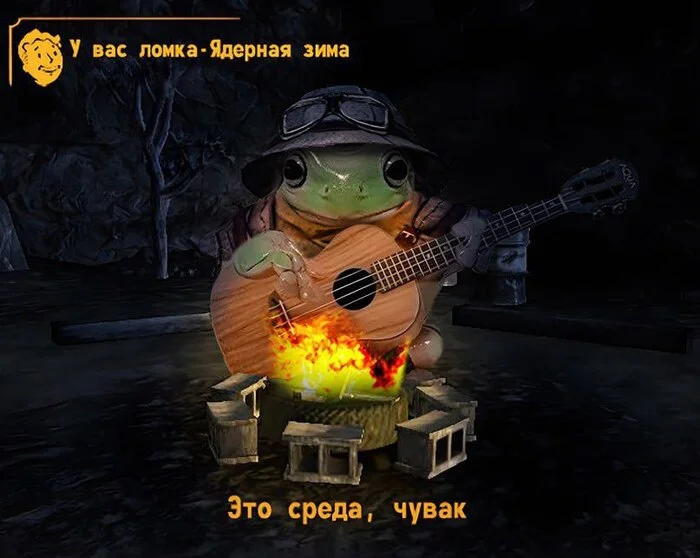 It is wednesday at the wasteland my dudes - Мемы, Fallout, Fallout: New Vegas, It Is Wednesday My Dudes, Игровой юмор, Среда, Жаба