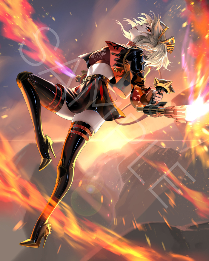 Burnice Anime Art, Zenless Zone Zero, Burnice White (zzz)
