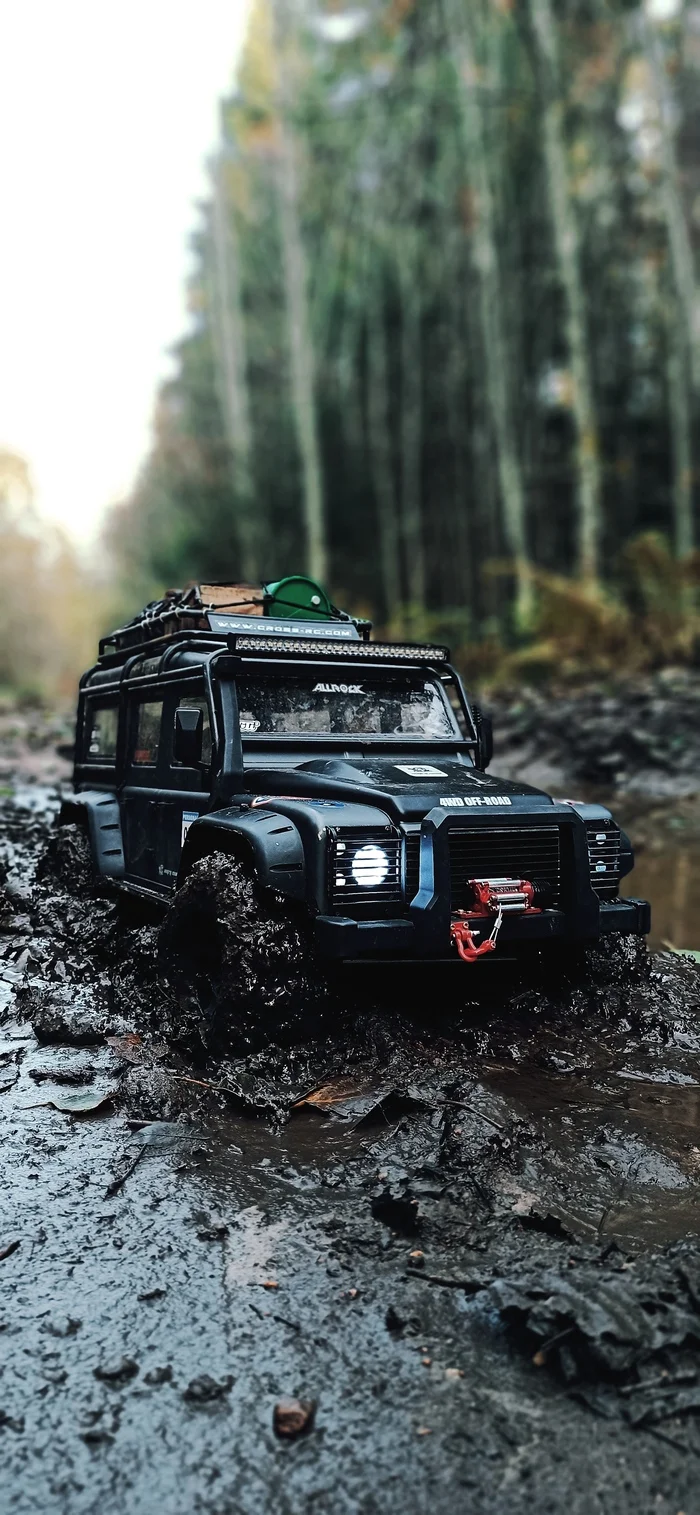 Defender MJX H8H offroad in deep mud Land Rover - Моё, Радиоуправляемые модели, Хобби, Путешествия, Фотография, Длиннопост