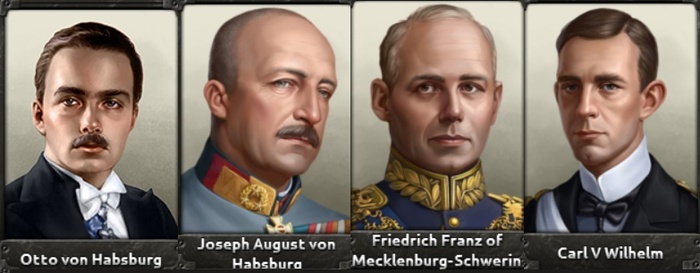 Различные монархи.