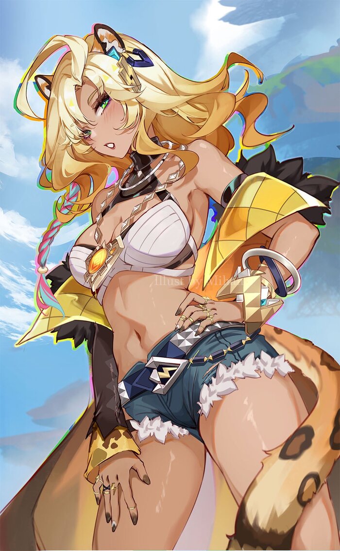  Anime Art, , , , Genshin Impact, Animal Ears, , , Xilonen (Genshin Impact)