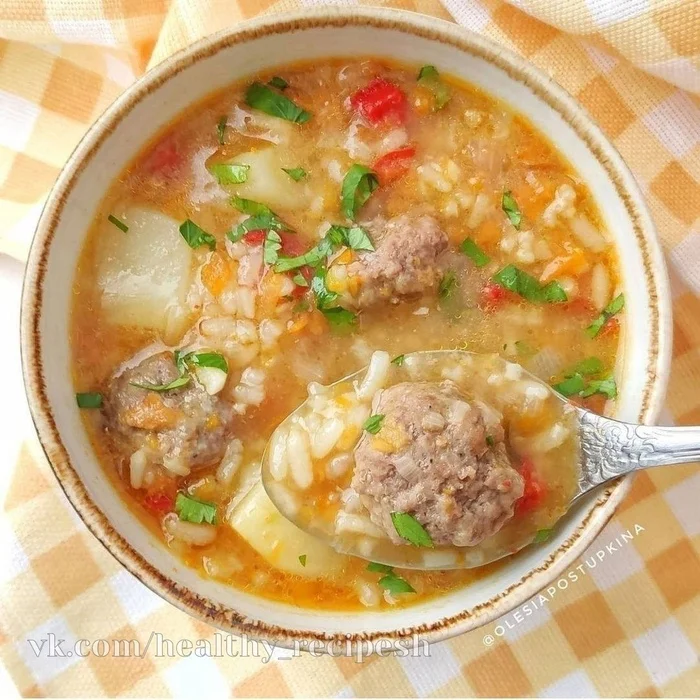 Delicious rice soup - Recipe, Ingredients, Cooking, Serving dishes, Soup, Dinner, Dinner