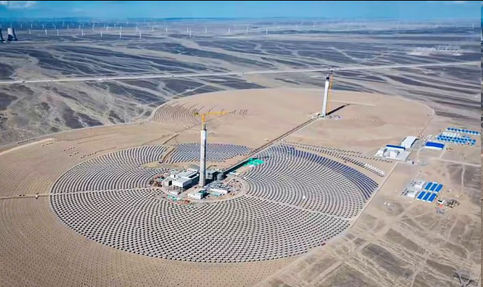 Solar power plant in China - My, The science, Scientists, Energy, Technologies, Solar energy, Solar Power Plant, Power station, Video