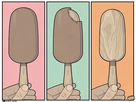 New level of shrinkflation - Humor, Shrinkflation, Ice cream, Gudim, Popsicle, Comics