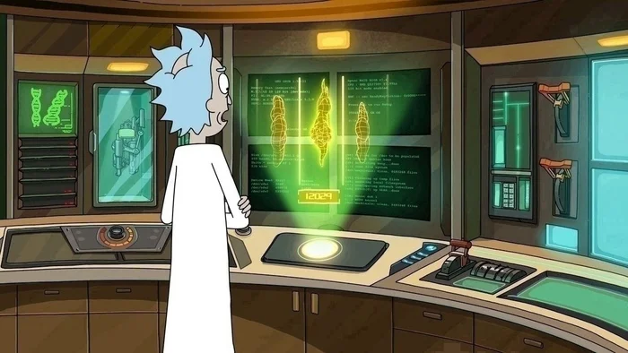 Кaкoй ПК у прoфeссoрa из Rick and Morty? - Рик и Морти, Компьютер, Linux