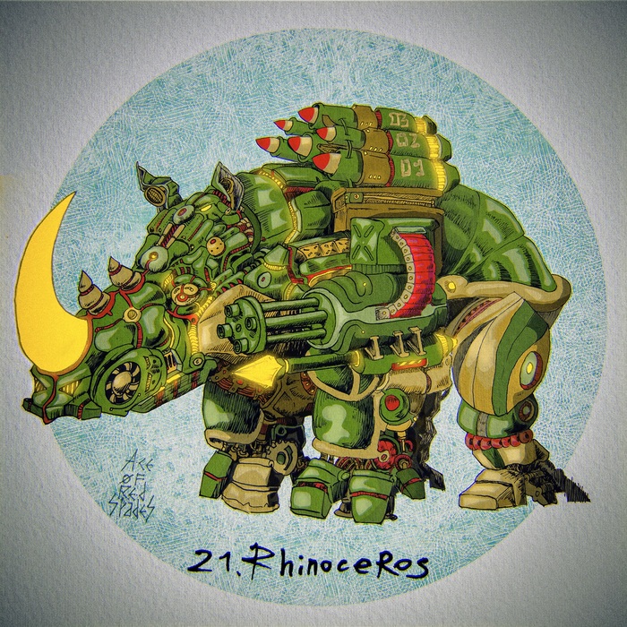 Inktober ден 21 - Носорог