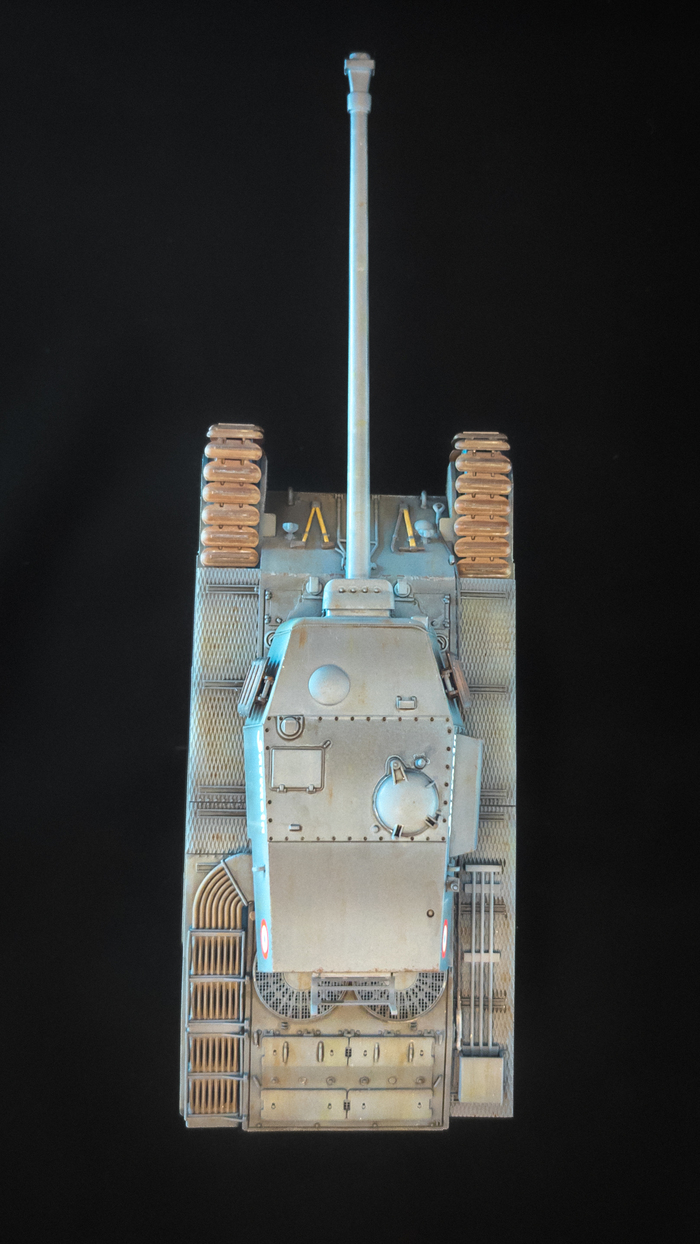 ARL 44. Part 2. Final - My, Modeling, Stand modeling, Scale model, Tanks, Scale 1:35, France, Finished work, Longpost