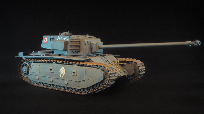 ARL 44. Part 2. Final - My, Modeling, Stand modeling, Scale model, Tanks, Scale 1:35, France, Finished work, Longpost