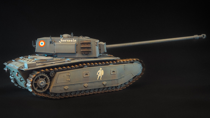 ARL 44. Part 2. Final - My, Modeling, Stand modeling, Scale model, Tanks, Scale 1:35, France, Finished work, Longpost