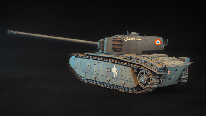 ARL 44. Part 2. Final - My, Modeling, Stand modeling, Scale model, Tanks, Scale 1:35, France, Finished work, Longpost