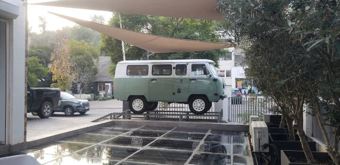 UAZ in the Center of Santiago - My, Solo travel, A bike, Bike trip, Travels, Chile, South America, Bike ride, Andes, Cyclist, Town, Santiago, City walk, Longpost