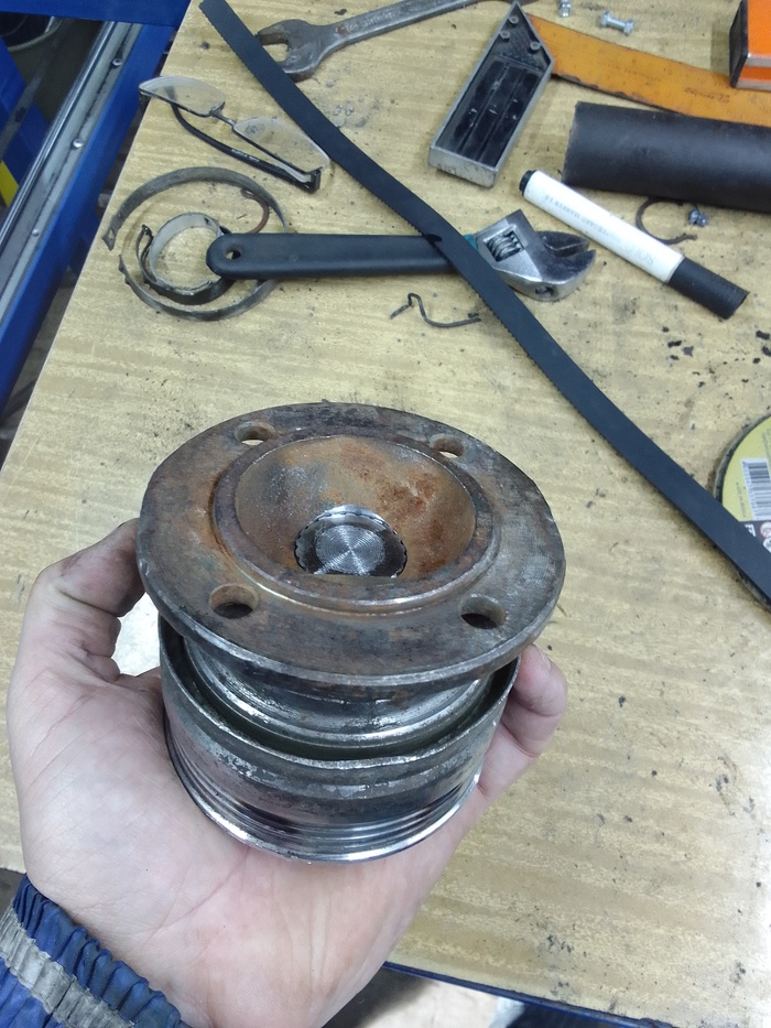 Соединение шруса и фланца ,который, прикручивается к фланцу моста(Использовался токарный станок)