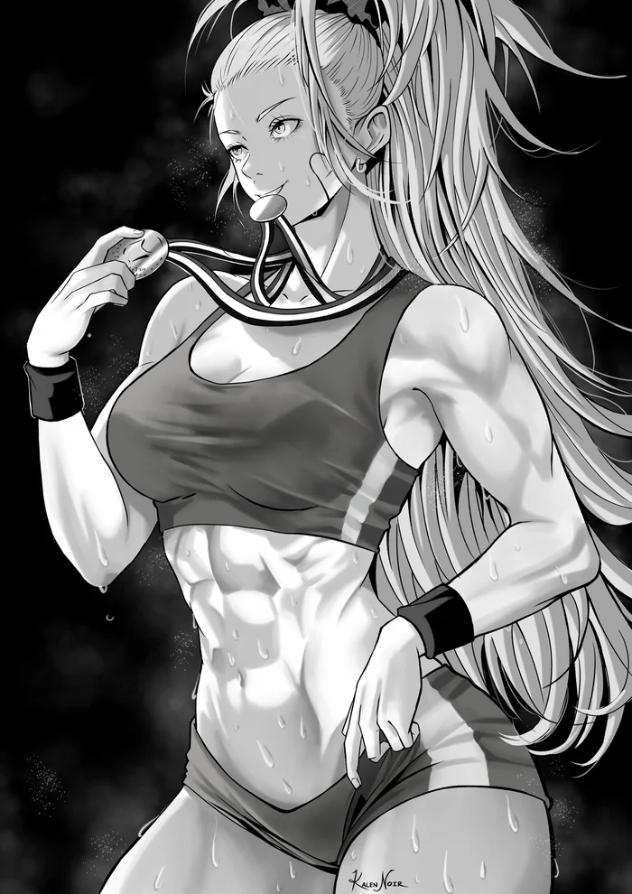 Captain Mizuki - Аниме, Anime Art, Арт, Девушки, Captain mizuki, Onepunchman, Крепкая девушка, Muscleart