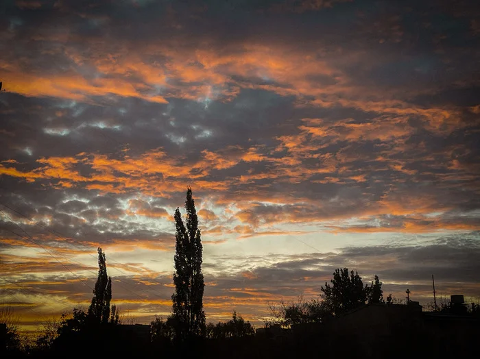 Moscow Yesterday - My, The photo, View from the window, Sky, Clouds, Autumn