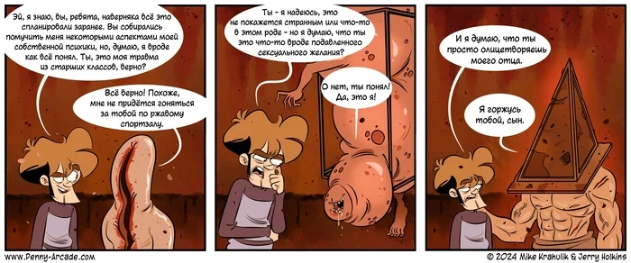 Continuation of the post In oblivion - My, Translated by myself, Comics, Humor, Hypnotic, Silent Hill, Penny arcade, Reply to post