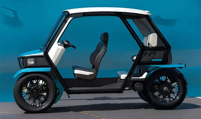 Three-seater electric car E-carrus costs 960 thousand rubles - Technics, Auto, Electric car, Inventions