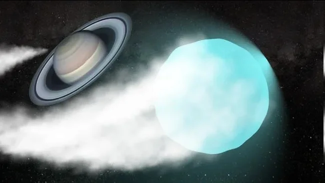 Saturn Ejects Comet From Solar System - My, NASA, Astronomy, The science, Space, Saturn, Comet, Planet