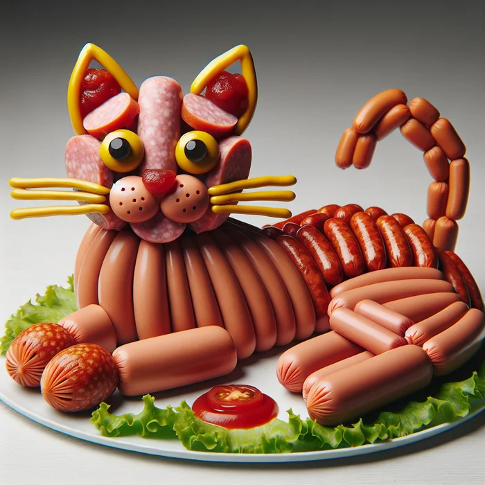 To understand how to steal a sausage, you have to think like a sausage - cat, Neural network art, Sausage, Artificial Intelligence, Sausages, Images, Humor