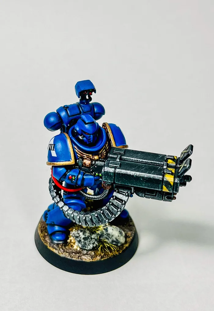 Покрас 4.0 - Моё, Warhammer 40k, Warhammer, Покраска миниатюр, Миниатюра, Wh miniatures, Wh painting, Ultramarines, Космодесант, Мат, Длиннопост