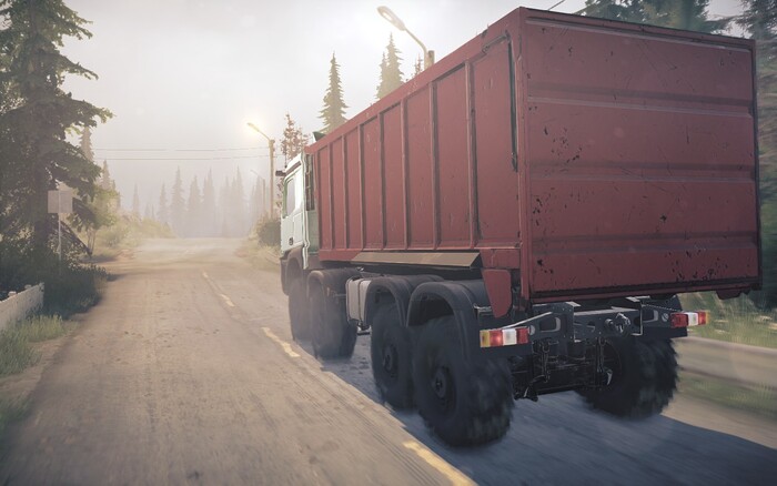 Идем по шоссе - а нас ждет бесконечный сбор бревен и открытие грузовиков на карте