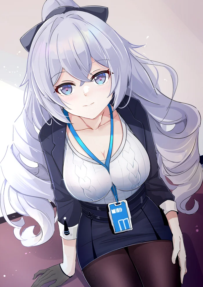 Как все прошло? - Anime Art, Аниме, Honkai Impact, Bronya Zaychik, Офисные работники