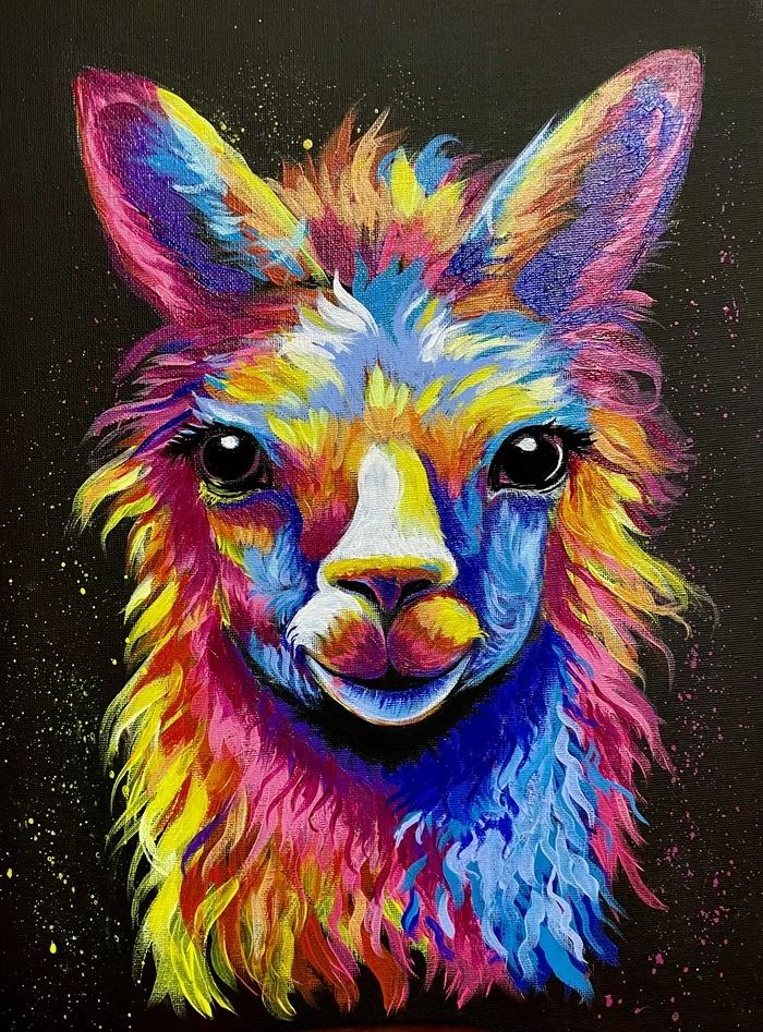 Alpaca - My, Animalistics, Pop Art, Acrylic