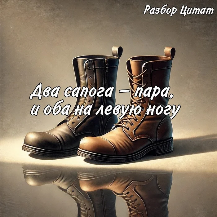 Not every pairing leads to harmony: Two boots make a pair, and both are for the left foot. The irony of incompatibility! - My, Proverbs and sayings, Quotes, Success, Motivation, Self-development, Longpost