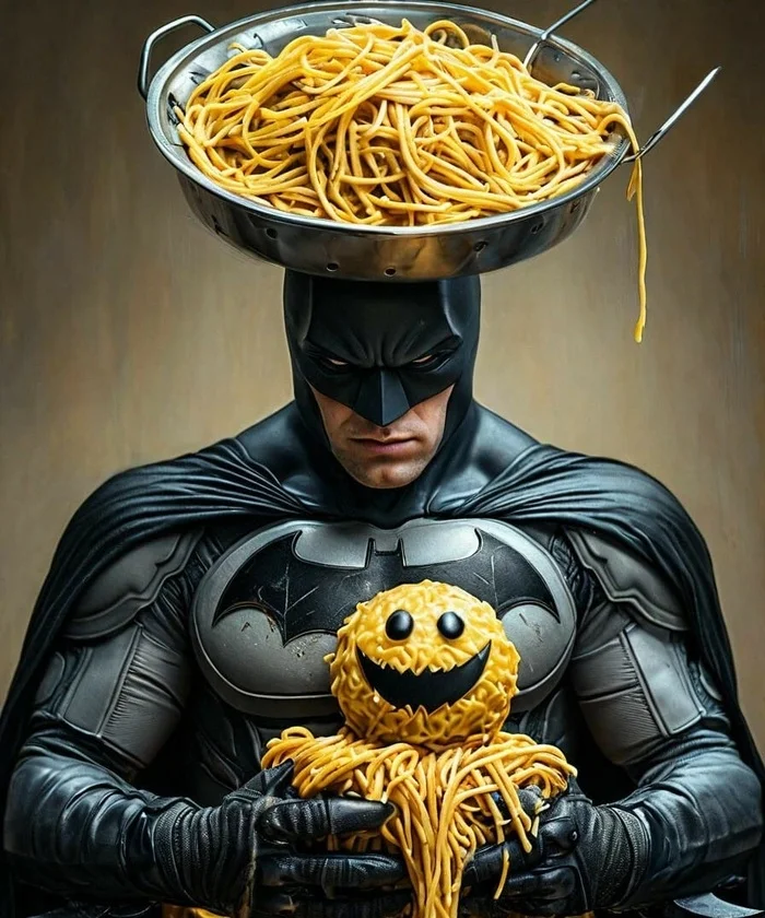 The Dark Knight couldn't stay away - Humor, Batman, The moral support, Pastafarianism, Neural network art, A wave of posts