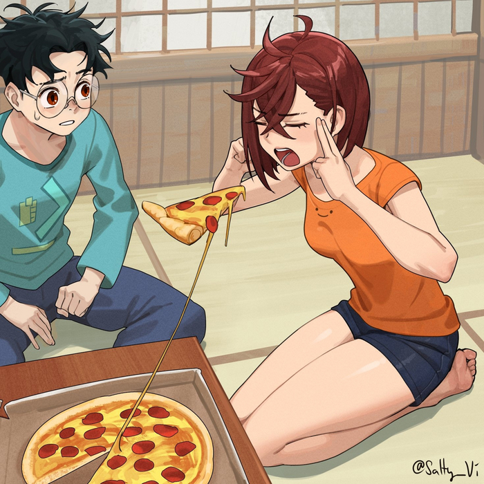   Anime Art, , Dandadan, Ayase Momo, Takakura Ken