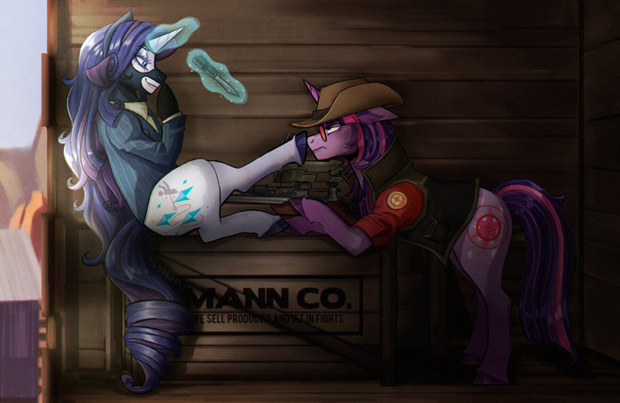 Peekaboo! My Little Pony, Rarity, Twilight Sparkle, MLP Crossover, Team Fortress 2