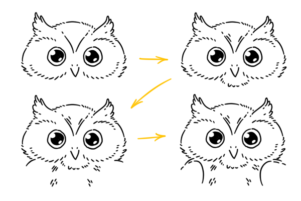 How to draw an owl? - Games, Indie game, Owl, How to draw an owl, Painting, Doodle, Coloring, 2D, Gamedev, Development of, Telegram (link), Longpost