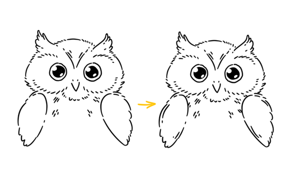 How to draw an owl? - Games, Indie game, Owl, How to draw an owl, Painting, Doodle, Coloring, 2D, Gamedev, Development of, Telegram (link), Longpost