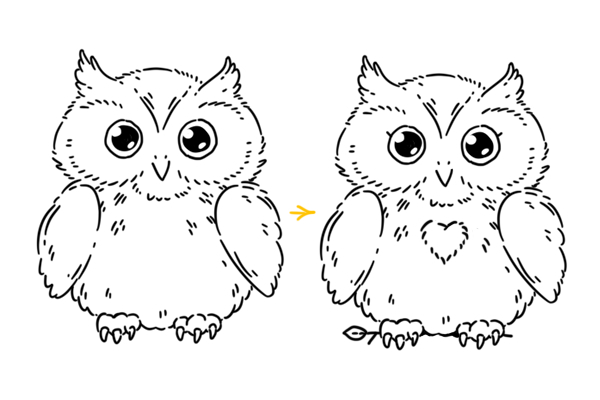 How to draw an owl? - Games, Indie game, Owl, How to draw an owl, Painting, Doodle, Coloring, 2D, Gamedev, Development of, Telegram (link), Longpost