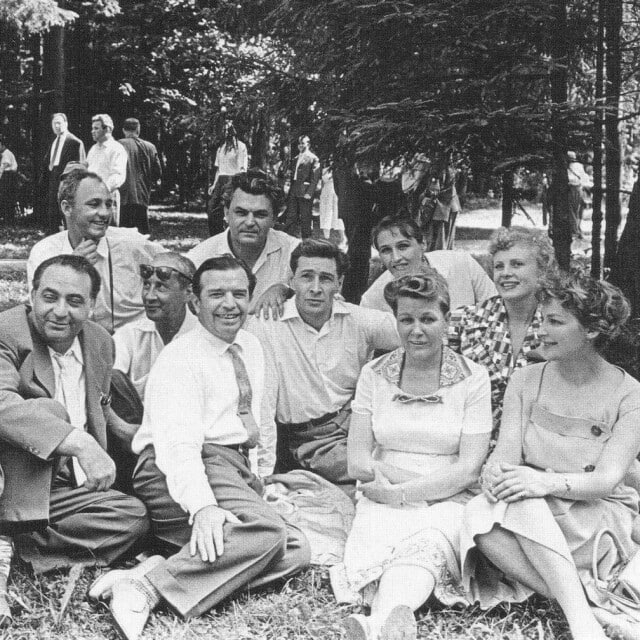 During a holiday in nature with the USSR Minister of Culture Ekaterina Furtseva - the USSR, Actors and actresses, Soviet actors, Made in USSR, Soviet cinema, Retro, Telegram (link)