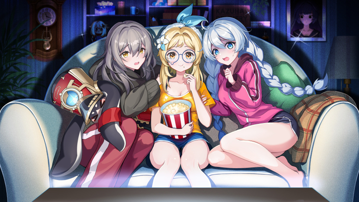   , Anime Art, Lumine (Genshin Impact), Stelle (Honkai: Star Rail), Kiana Kaslana, Honkai: Star Rail, Genshin Impact, Honkai Impact, 