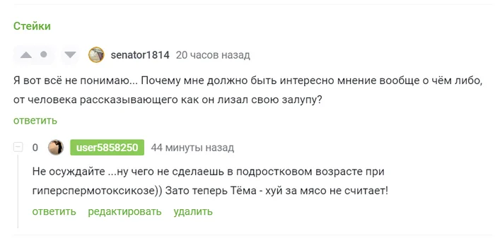 Не осуждайте Артемия... - Артемий Лебедев, Стейк, Кухня, Скриншот, Комментарии на Пикабу